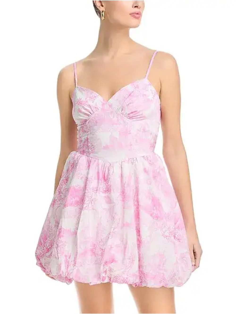Aqua - Pink Spaghetti-Strap Mini Dress